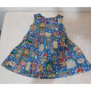 Handmade Cotton Jumper Dress Baby Girls SZ 18-24 Mo Twinkle Little Star Vintage
